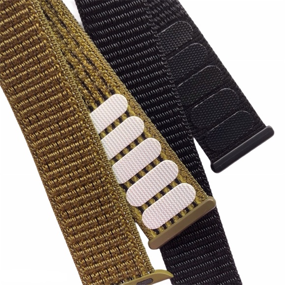 2 Nylon Sport Loop Bands Apple Watch 38/40/41mm Olive - Picture 3 of 7